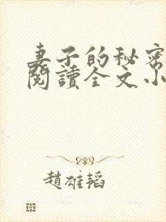 妻子的秘密免费阅读全文小说封面
