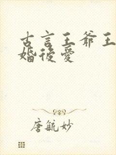 古言王爷王妃先婚后爱