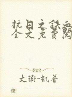 抗日之铁血英雄全文免费阅读