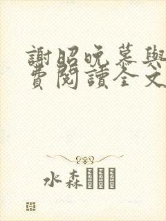 谢昭晚慕与沉免费阅读全文笔趣阁封面
