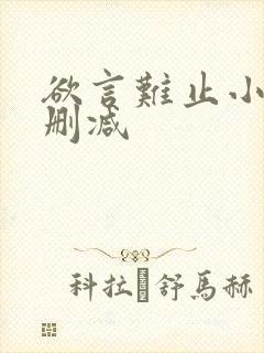 欲言难止小说无删减封面