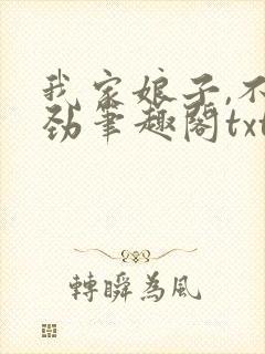 我家娘子,不对劲笔趣阁txt下载