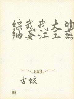 综武我大明王爷纳妾江玉燕免费阅读全文全文封面