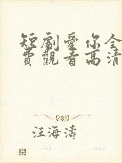 短剧爱你全集免费观看高清