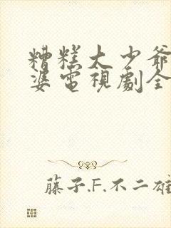 糟糕大少爷怕老婆电视剧全集