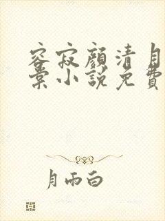 容寂颜清月苏碗棠小说免费阅读笔趣