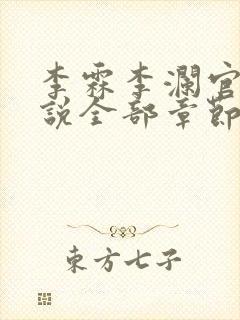 李霖李澜官场小说全部章节目录