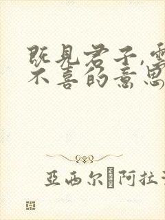 既见君子,云胡不喜的意思