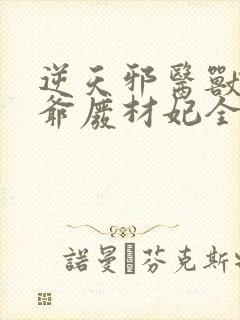 逆天邪医兽黑王爷废材妃全文免费阅读封面