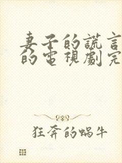 妻子的谎言免费的电视剧完整版高清