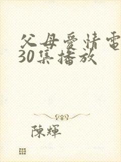 父母爱情电视剧30集播放