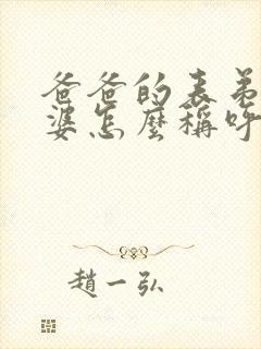 爸爸的表弟的老婆怎么称呼