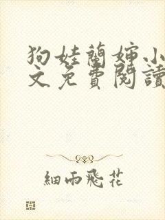 狗娃兰婶小说全文免费阅读
