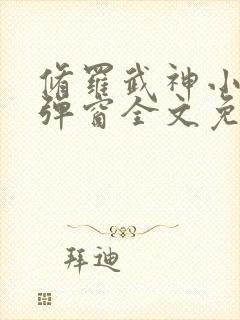 修罗武神小说无弹窗全文免费阅读封面