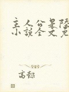 主人公是陆鸣的小说全文免费阅读
