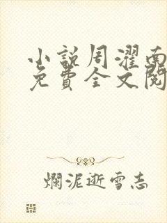 小说周濯南景棠免费全文阅读封面