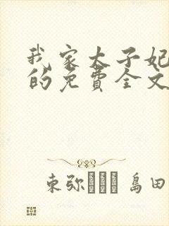 我家太子妃超凶的免费全文阅读