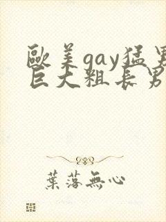 欧美gay猛男巨大粗长男同封面
