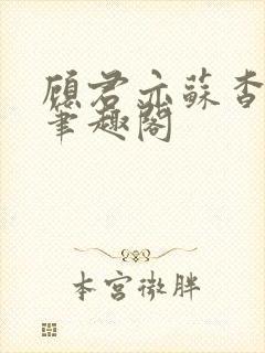 顾君亦苏杳小说笔趣阁