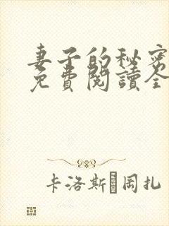 妻子的秘密全文免费阅读全文