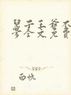 儿子王爷不是你爹全文免费阅读