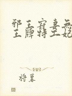 邪王宠妻无下限王牌特工妃
