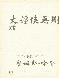 大淫侠无删减txt