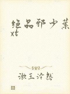 绝品邪少叶潇txt