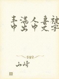 丰满人妻被连续中出中文字幕封面