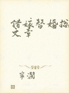 错嫁替婚总裁全文章
