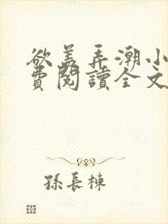 欲盖弄潮小说免费阅读全文无广告