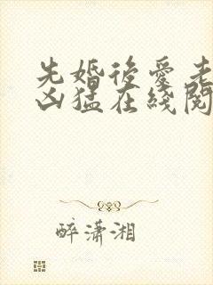 先婚后爱老公很凶猛在线阅读