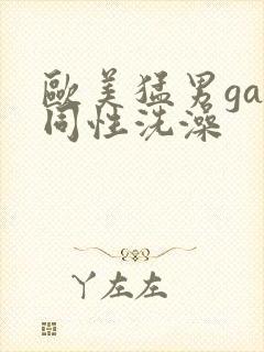 欧美猛男gay同性洗澡封面