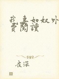 我妻如奴外篇免费阅读封面