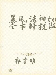 暴风法神txt全本精校版