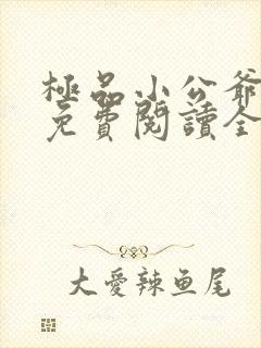极品小公爷小说免费阅读全文