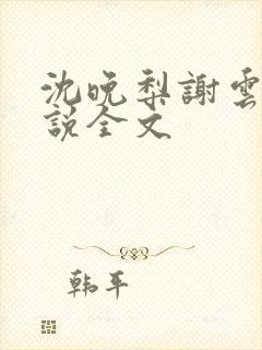 沈晚梨谢云迟小说全文