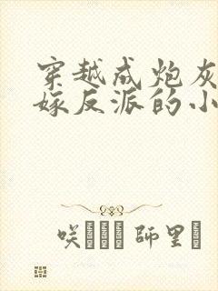 穿越成炮灰我怒嫁反派的小说封面