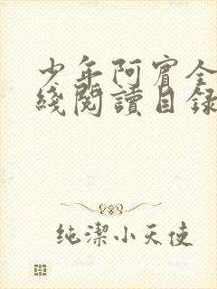 少年阿宾全文在线阅读目录阅读封面