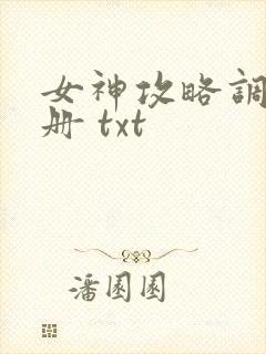 女神攻略调教手册 txt
