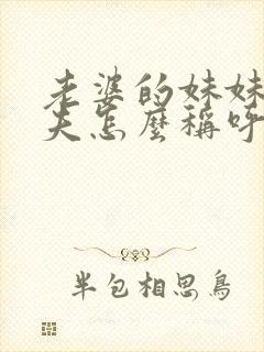 老婆的妹妹的丈夫怎么称呼