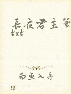长夜君主笔趣阁txt