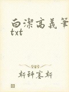 白洁高义笔趣阁txt