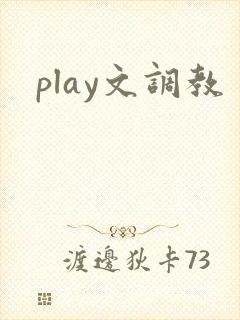 play文调教