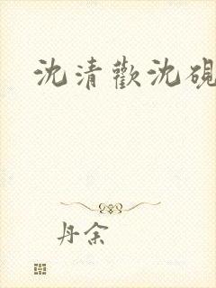沈清欢沈砚秋