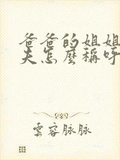 爸爸的姐姐的丈夫怎么称呼