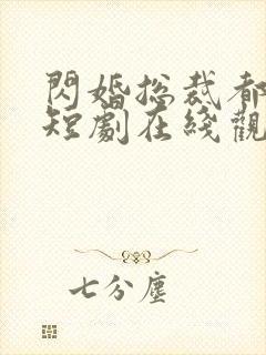 闪婚总裁都很穷短剧在线观看
