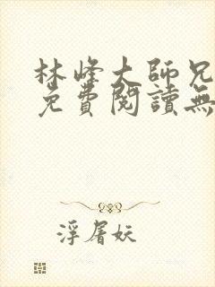 林峰大师兄小说免费阅读无弹窗
