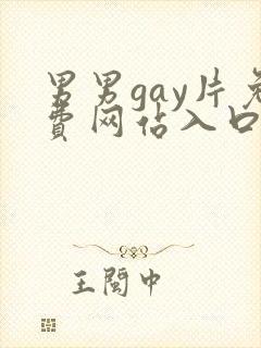 男男gay片免费网站入口