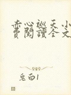 赤心巡天小说免费阅读全文无删减
